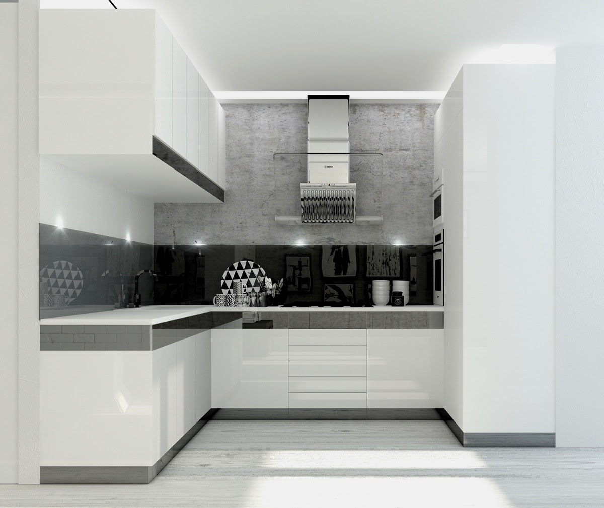 Home Architec Ideas Kitchen Design Black And White
