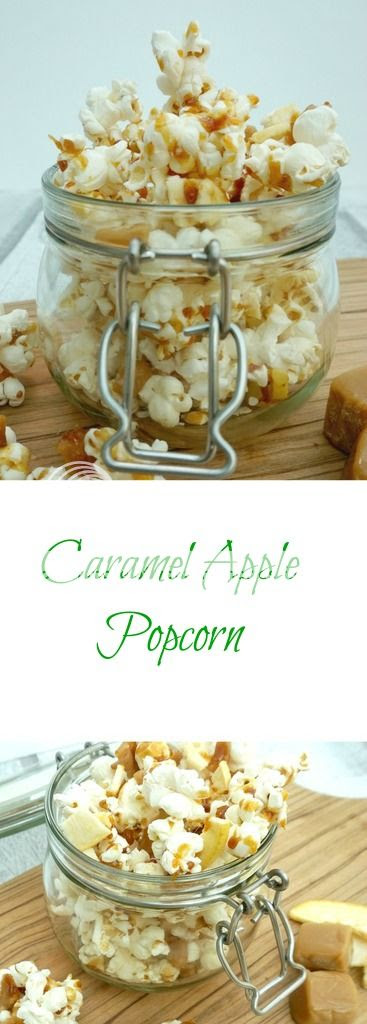 caramel apple popcorn recipe, perfect for Bonfire night