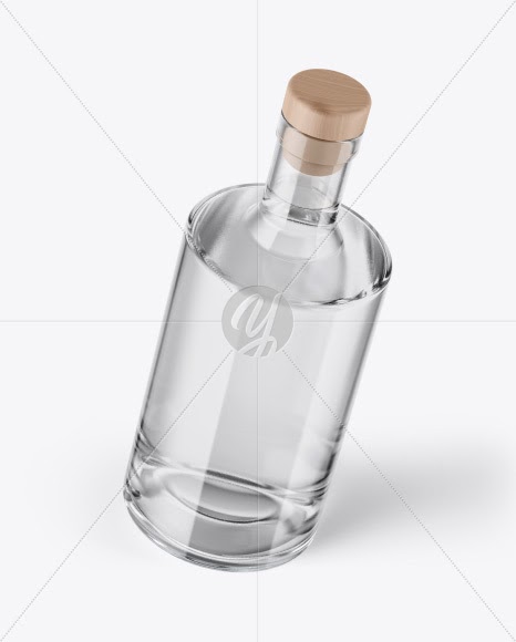 Download Frosted Glass Gin Bottle Mockup Glass Bottle Mockup In Bottle Mockups On Yellow Images Object PSD Mockup Templates