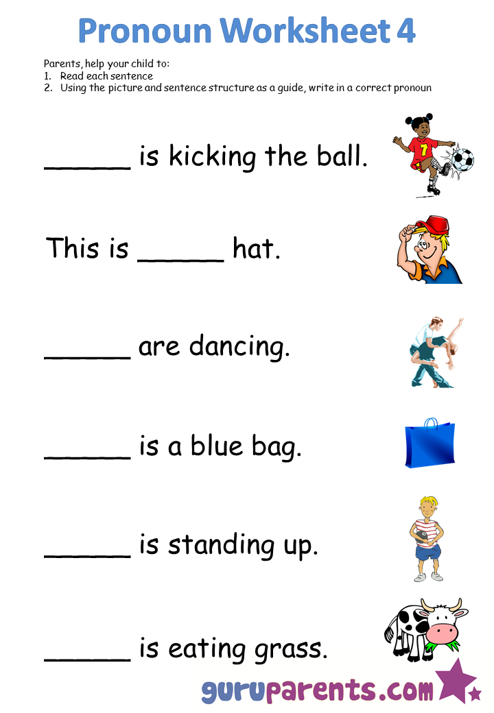Worksheets On Pronouns For Class 3