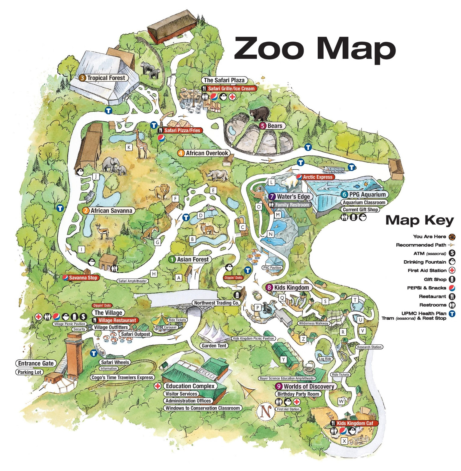 Fort Worth Zoo Map