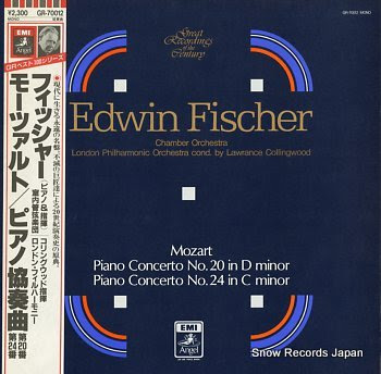 FISCHER, EDWIN mozart; concerto no.20 in d minor