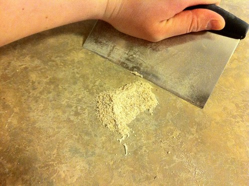 Bench Scaper to clean counter