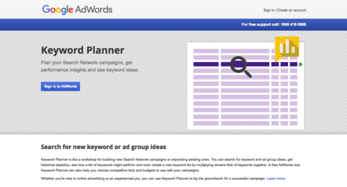 keyword planner