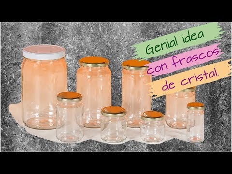 ✅ Original idea reciclando FRASCOS DE CRISTAL 😀
