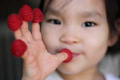 her favourite, raspberries
