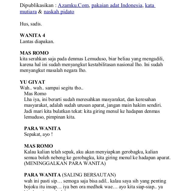 Dialog Cerita Rakyat Yang Bertokoh 8 Orang Singkat Lasopahunter