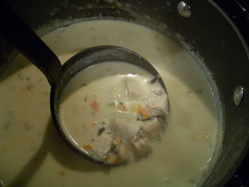Creamy chicken wild rice soup