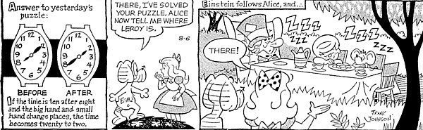 Einstein helps Alice and finds Leroy