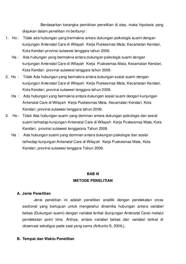 Contoh Hipotesis Proposal Penelitian Ilmusosial Id