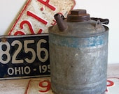 Galvanized Blue Band Gas Can