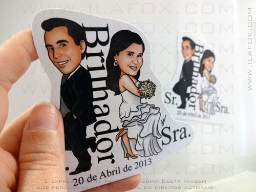Caricatura para casamento, caricatura sr e sra smith, caricatura noivinhos, by ila fox