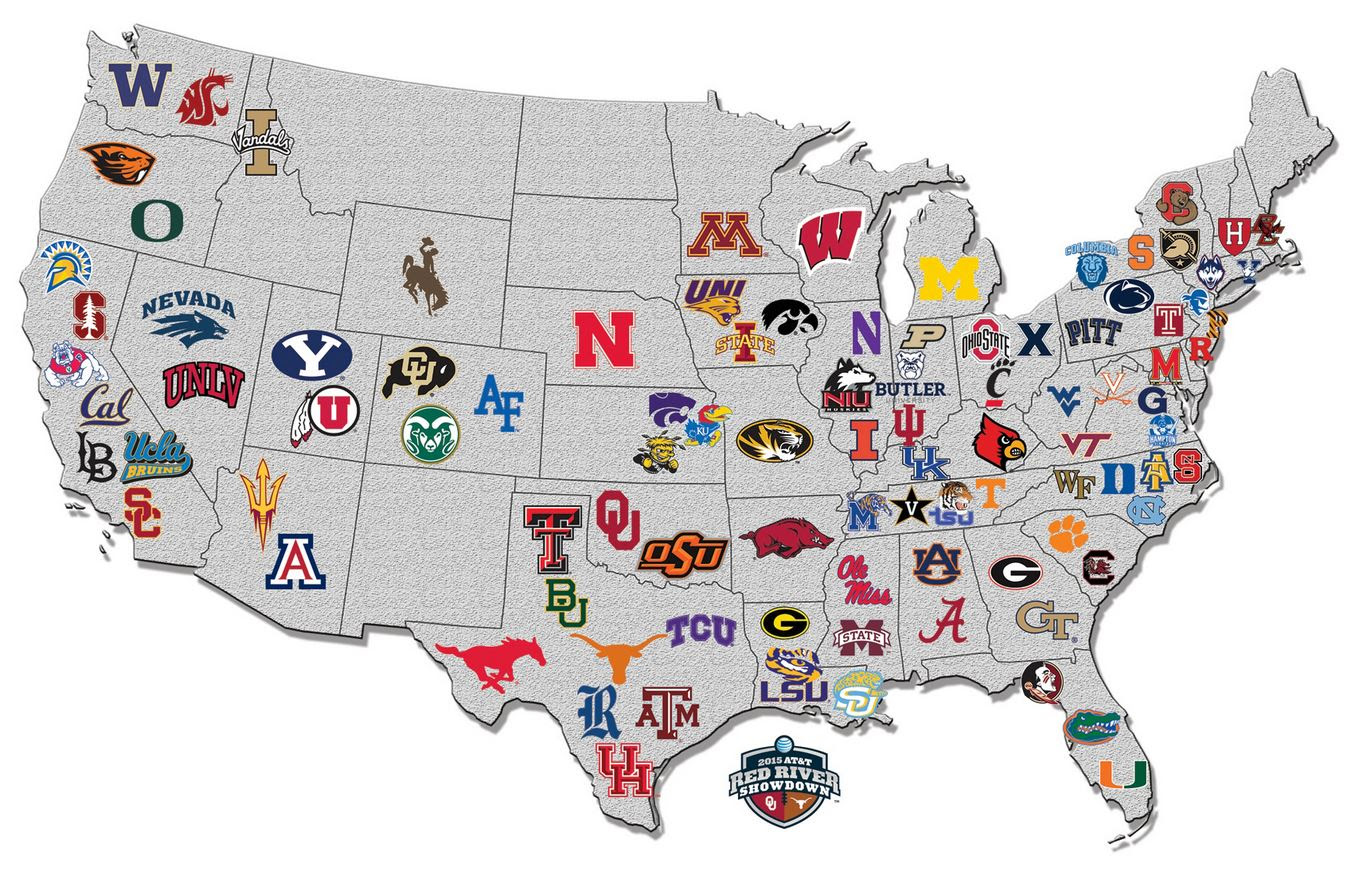 College Map Of Usa | Kinderzimmer 2018