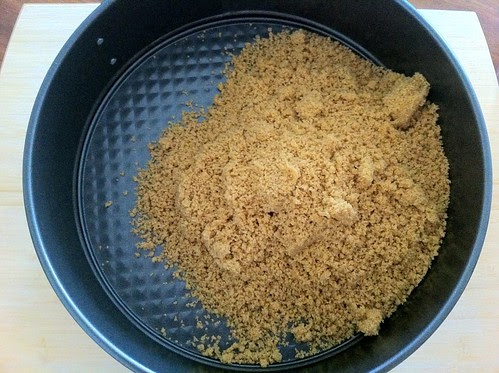 Graham Cracker Crumbles in Springform Pan