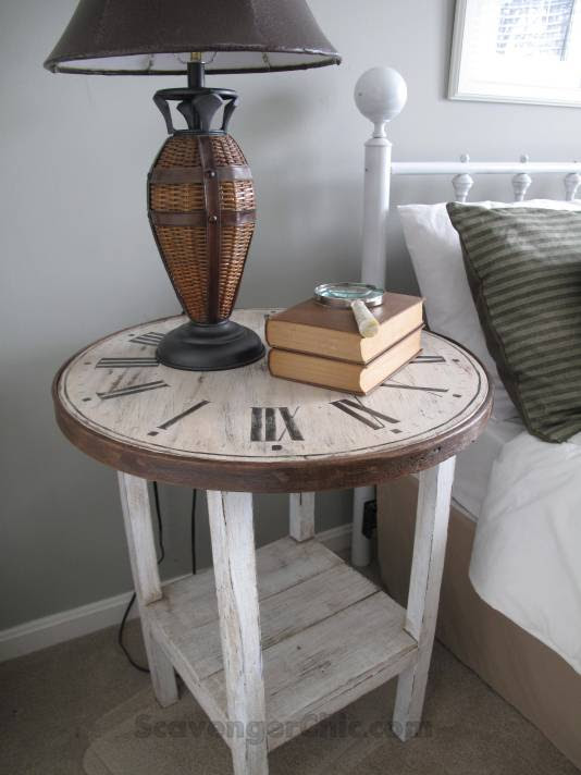 Clock Table from a Flea Market Find, diy, table makeover