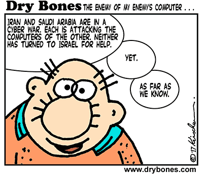 Dry Bones,Israel,Iran, Saudi Arabia, Cyber War,