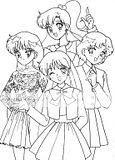 Coloring page for Sailor Moon lovers to print out and paint or color with crayons.