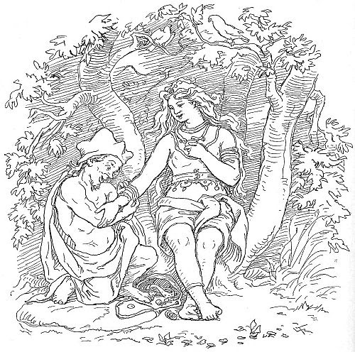 Alvíss and Þrúðr by Frølich