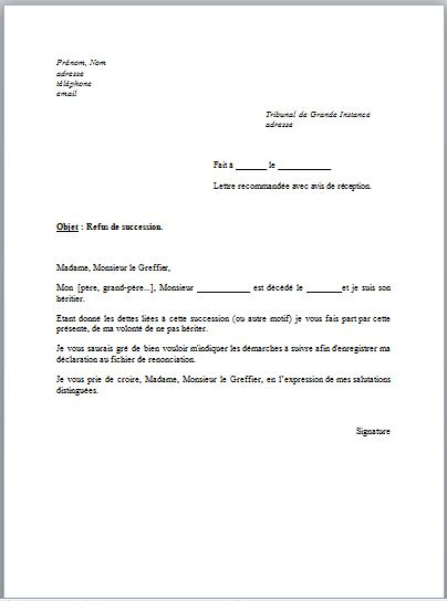 Exemple De Lettre De Testament Gratuit  Le Meilleur Exemple