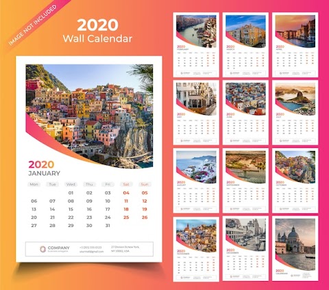 Calendar 2020 Template Freepik