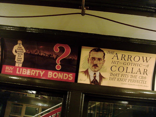 Ads in old subway cars