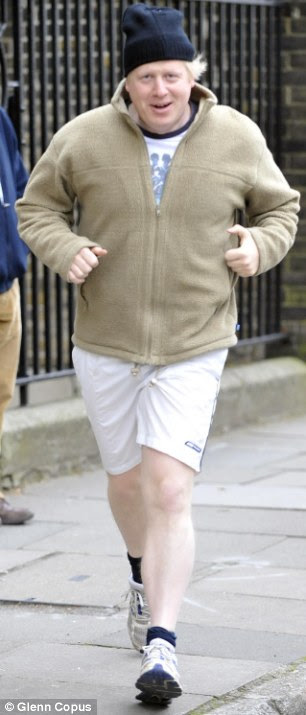 Boris Johnson on his morning run