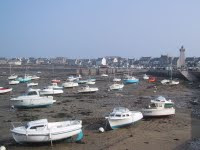 Low tide in Roscoff, Brittany, France (in the Morlaix area)