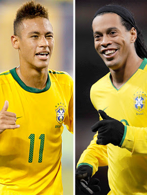 MONTAGEM - Neymar e Ronaldinho Gaúcho