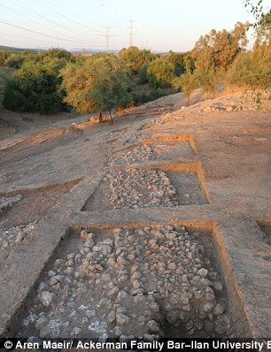 Archaeologists have uncovered fortifications either side of of the gate, shown above, which they say would have made it a formidable place to attack