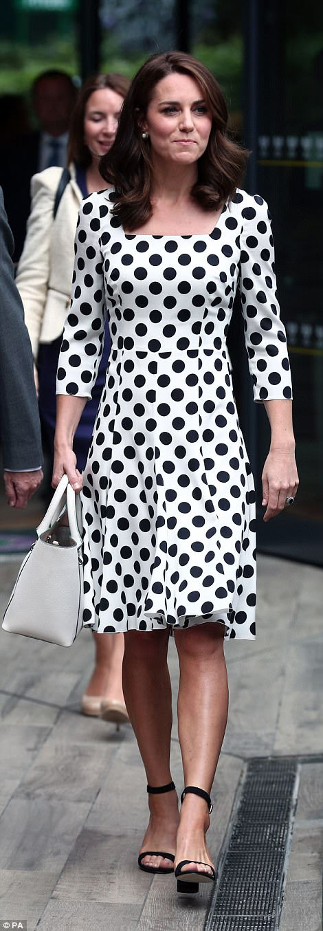 Her usual clutch bag was also left at home with the royal opting for a white tote instead
