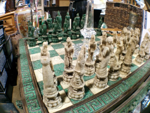Wideangle shot of a chess board