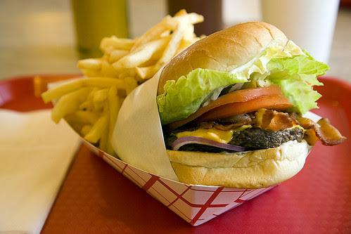1/3 lb. Bacon Burger with fries at Hegenburger