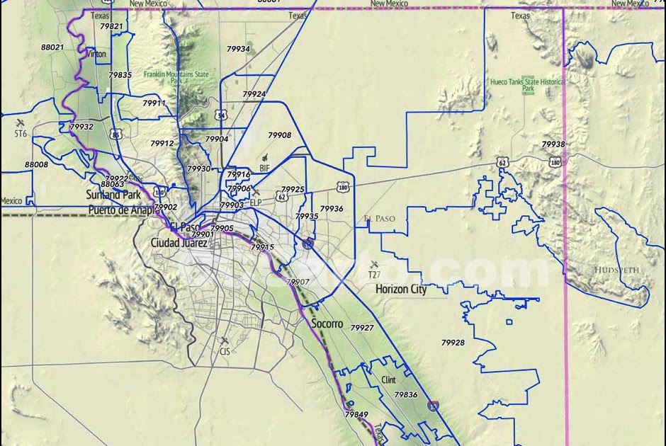 El Paso County Zip Code Map Maping Resources