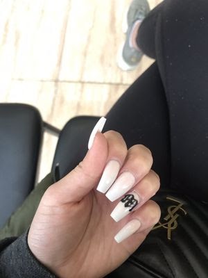 Acrylic Nails With Initials M Nail And Manicure Trends