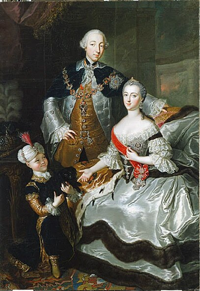 Ficheiro:Anna Rosina de Gasc, Le grand-duc Pierre Fiodorovitch, la grande-duchesse Catherine Alexeïevna et un page (1756).jpg