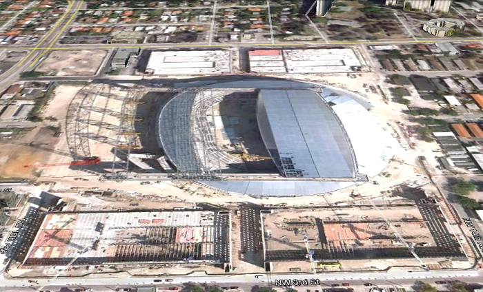 Marlins Park (Miami, FL); image via Google Maps