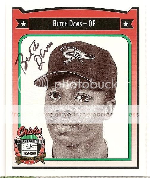Butch Davis 1991 Orioles Crown TTM Autograph