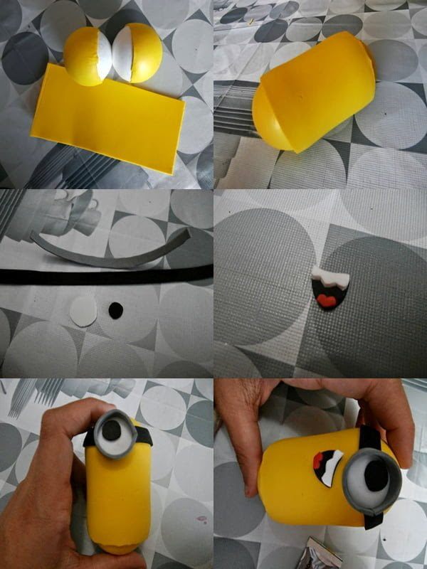 como fazer minion eva passo a passo Como fazer um Minion de EVA Goma