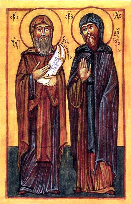 img STS. GEORGE the Scribe, and Sabbas (Savas), Monks of Khakhuli Monastery, Georgia