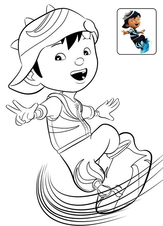 Blaze Boboiboy Galaxy Colouring Coloring Pages - IMAGESEE