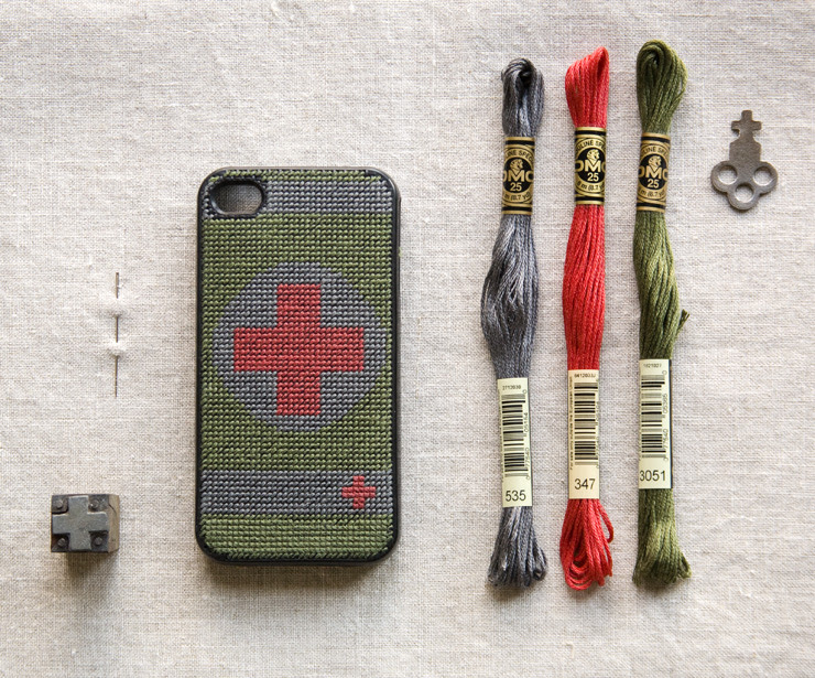 DIY iphone Cross Stitch Case
