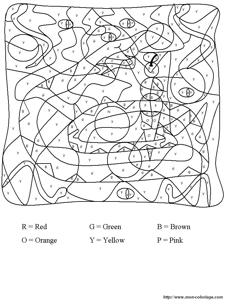 Coloriage204 coloriage magique anglais couleurs