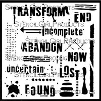 Text and Texture Transform Stencil by Seth Apter