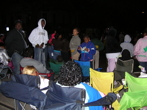 Phalanx of lawn chairs