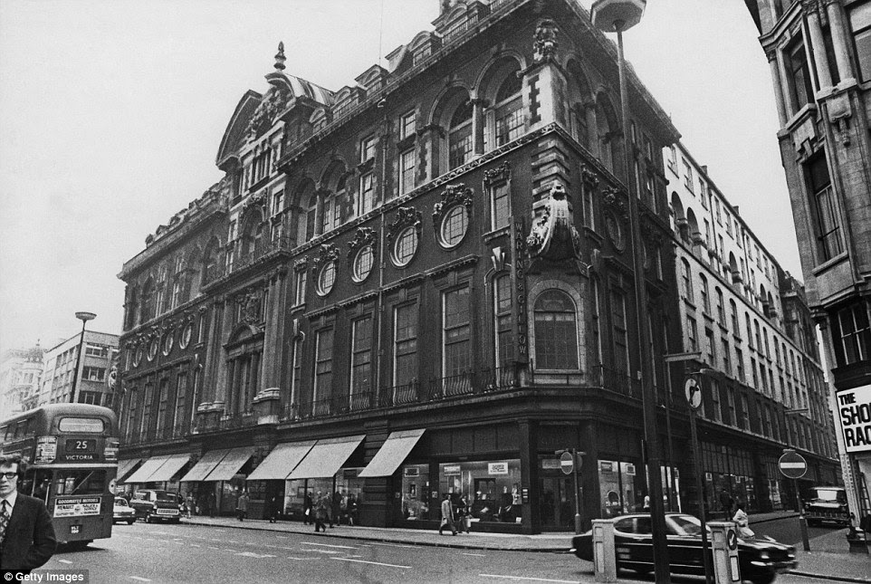 The company's furniture store was located at 176 Oxford Street. The building, pictured here in 1973, still stands among the high street shops on Europe's busiest shopping street