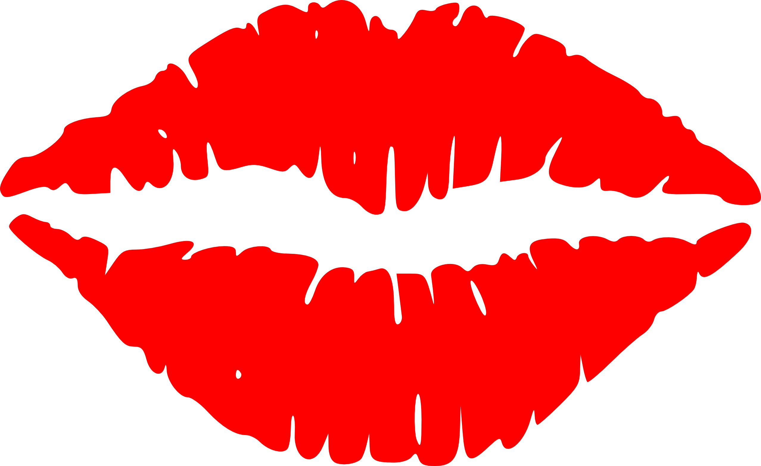 Kiss lips image clip art color sheet