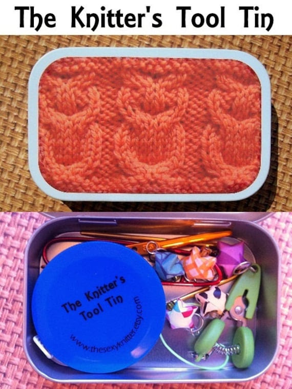 Owls: The Knitter's Tool Tin with notions for your knitting bag