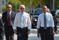 US President Barack Obama and US Vice President Joe Biden walk on Pennsylvania Avenue from the White House to get lunch at a nearby deli in Washington, DC on October 4, 2013 US President Barack Obama and US Vice President Joe Biden walk on Pennsylvania Avenue from the White House to get lunch at a nearby deli in Washington, DC on October 4, 2013