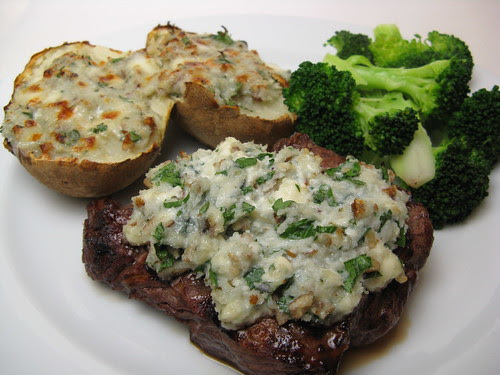 Steak with Blue Cheese Sauce