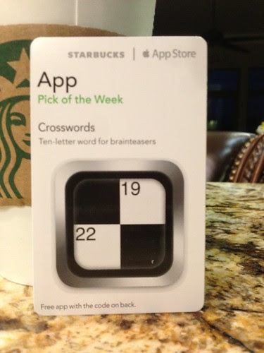 Starbucks iTunes Pick of the Week - 4/16/2013 - Crosswords